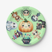 Kid's Halloween-Party Pappteller (Vorderseite)