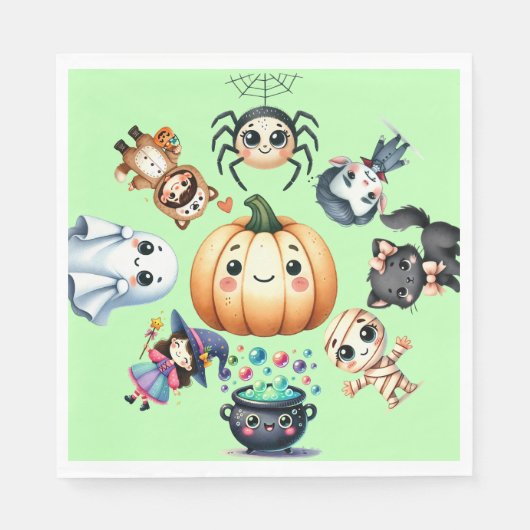 Kid's Halloween-Party Serviette (Vorderseite)