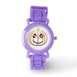 Kids Halloween Pumpkin Custom Red Glitzern Watch Armbanduhr