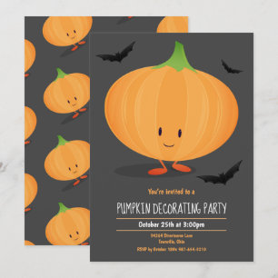 Kids Halloween Pumpkin Dekorieren Party Einladung