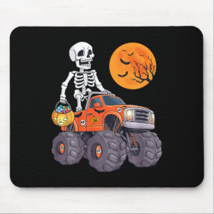 Kids Halloween Skelett Reiten Monster Truck Funny Mousepad