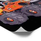 Kids Halloween Skelett Reiten Monster Truck Funny Poster (Ecke)