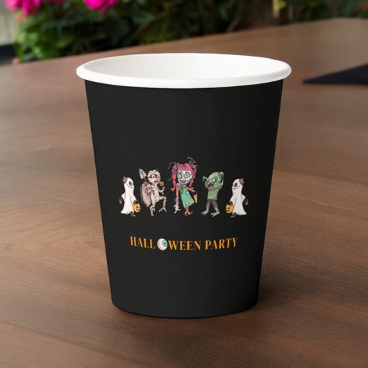 Kids halloween spooky Paper Plate Pappbecher