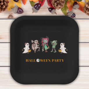 Kids halloween spooky Paper Plate Pappteller