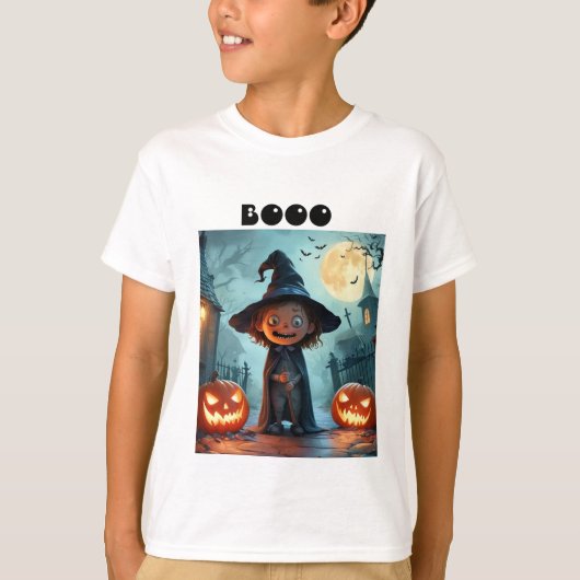 Kids Halloween T - Shirt - Spooker Cartoon Kind (Vorderseite)