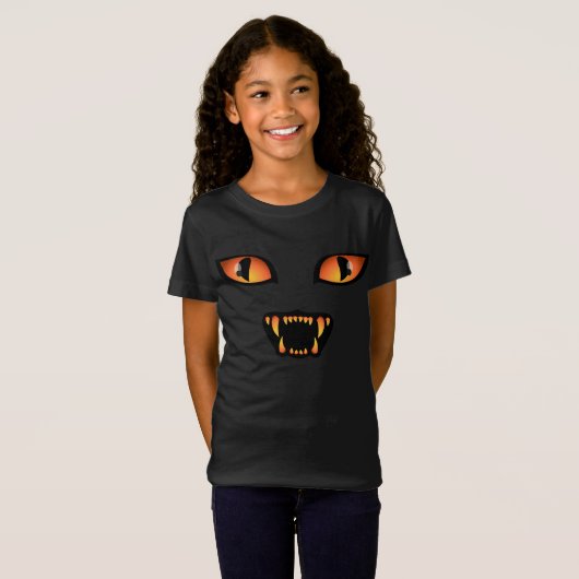 Kid's Halloween-T - Shirt Spooky Black Cat Kid's T (Vorne ganz)