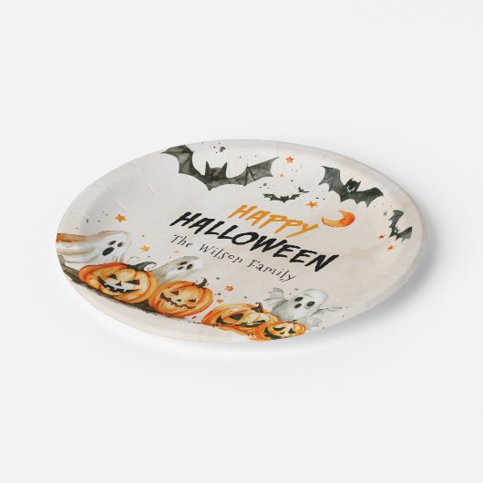 Kids Halloween Trick oder Treat Birthday Paper Pla Pappteller (Schrägansicht)