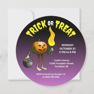 Kids Halloween Trick oder Treat Party Einladung