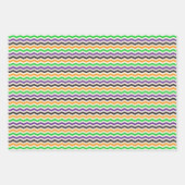 Kids Halloween Zickzack Green Lila Black Orange Geschenkpapier Set (Vorderseite)