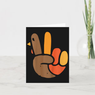 Kids Hand Peace Sign Erntedank Day Cooles Symbol Karte