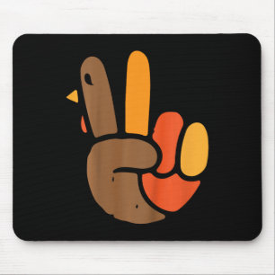 Kids Hand Peace Sign Erntedank Day Cooles Symbol Mousepad