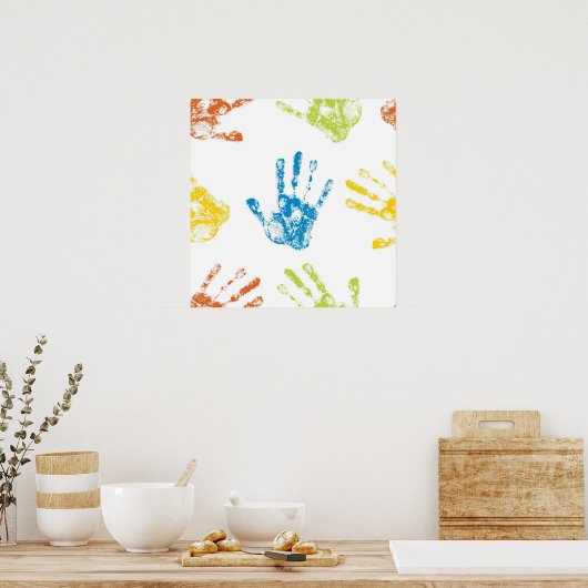 Kids Handprints Poster (Küche)