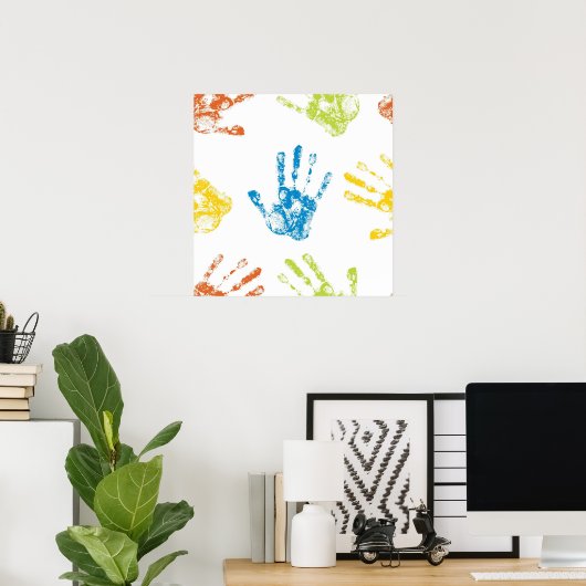 Kids Handprints Poster (Heimbüro)