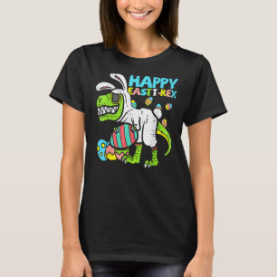 Kids Happy East T Rex Dino Saurus Bunny Happy East T-Shirt