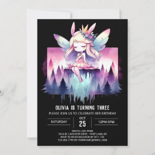 Kids Happy Fairy Birthday Einladung