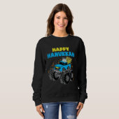 Kids Happy Hanukkah Monster Truck Jew Kids Toddler Sweatshirt (Vorne ganz)