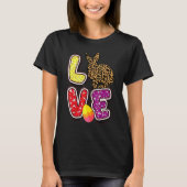 Kids Happy Oster Liebe Leopard Bunny Ears Funny Eg T-Shirt (Vorderseite)