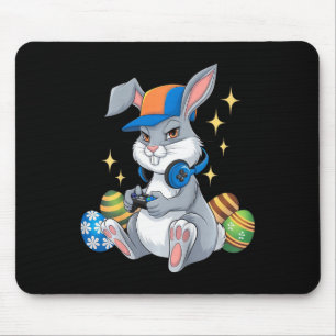 Kids Happy Ostertag Video Game Bunny Eggs Gaming Mousepad