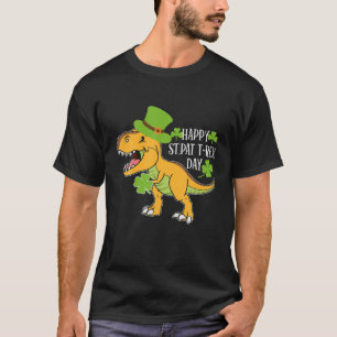 Kids Happy St Pat Trex Day Dinosaur Dino Saint Pat T-Shirt