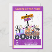 Kids Hayride Farm Halloween Traktor Party Einladung (Vorderseite)