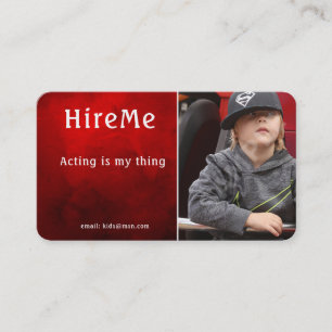 Kids Headshot Business Cards - Spielermodelle Visitenkarte