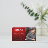 Kids Headshot Business Cards - Spielermodelle Visitenkarte (Stehend Vorderseite)
