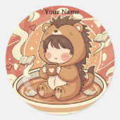 Kids Hedgehog School Sticker Sheet (Vorderseite)