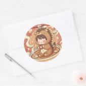 Kids Hedgehog School Sticker Sheet (Umschlag)