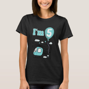 Kids Helicopter Ich bin 5 Fünf fünfte Geburtstagsk T-Shirt