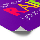 Kids helle Regenbogenträume lila Himmelsposter Poster (Ecke)