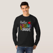 Kids Hello Second Grade First Day Of School Teache T-Shirt (Vorne ganz)
