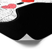 Kids Herz Video-Spiel Controller Valentinstag Cu Poster (Ecke)