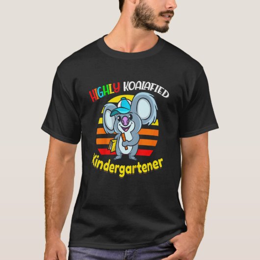 Kids Highly Koalafied Kindergartener Back To Schoo T-Shirt (Vorderseite)