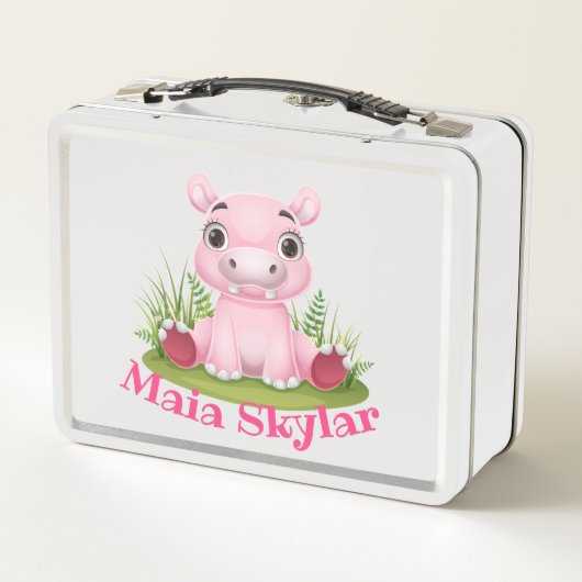 Kids Hippo - individueller Lunchbox (Rückseite)