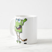 Kids Hockey Monster Green Kaffeetasse (Vorderseite Links)