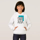 Kids Hoodie - Hunde-Sammlung - Blaues Design (Vorne ganz)