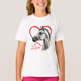 Kid's Horse Liebe T - Shirt