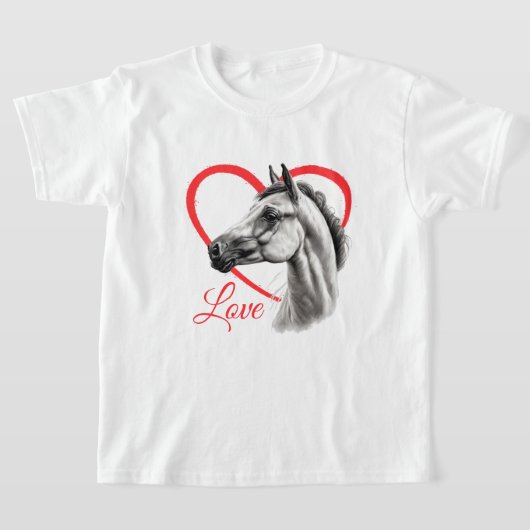 Kid's Horse Liebe T - Shirt (Ablage )
