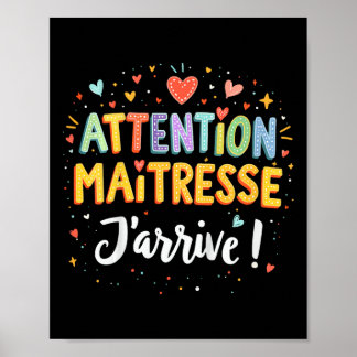 Kids Humour Child Back To School Attention Teacher Poster