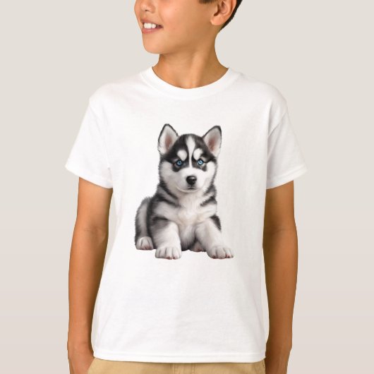Kid's Husky Puppy T - Shirt (Vorderseite)