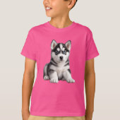 Kid's Husky Puppy T - Shirt (Vorderseite)