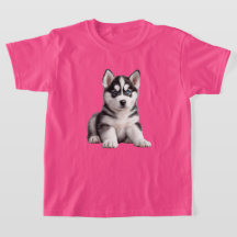 Kid's Husky Puppy T - Shirt