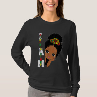 Kids I Am The Strong African Queen Girls Black His T-Shirt