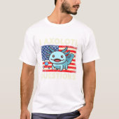 Kids I Axolotl Questions Boys Girl American Flag S T-Shirt (Vorderseite)