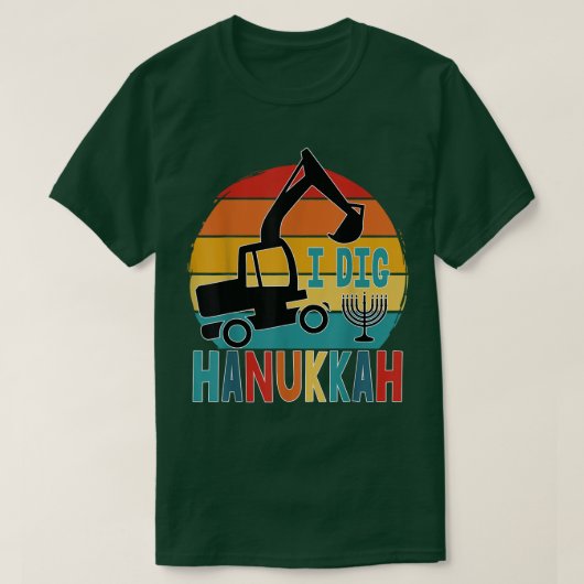 Kids I Dig Hanukkah Ecavator Construction Toddler T-Shirt (Design vorne)