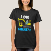 Kids I Dig Hanukkah Excavator Construction Toddler T-Shirt (Vorderseite)