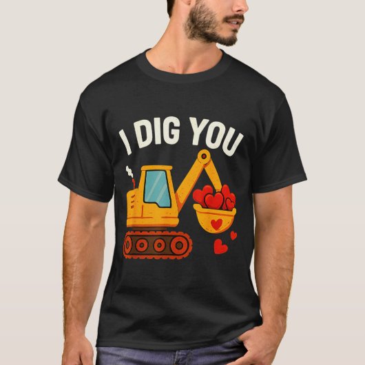 Kids I Dig You Happy Valentines Day Love Heart Tod T-Shirt (Vorderseite)