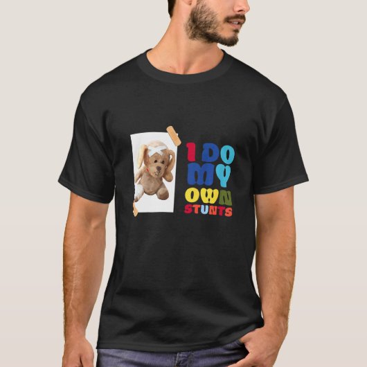 Kids I Do My Own Stunts Cute Bear Broken Leg T-Shirt (Vorderseite)