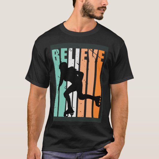 Kids I Love Roller Skating Team Believe Inline Ska T-Shirt (Vorderseite)