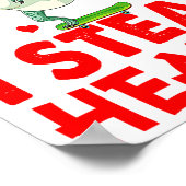 Kids I Steal Hearts Dinosaur Valentines Day For Ba Poster (Ecke)